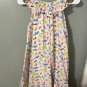 BODEN Summer Print Dress 13-14Y Ruffle Detail Cotton Blend Beach Pool